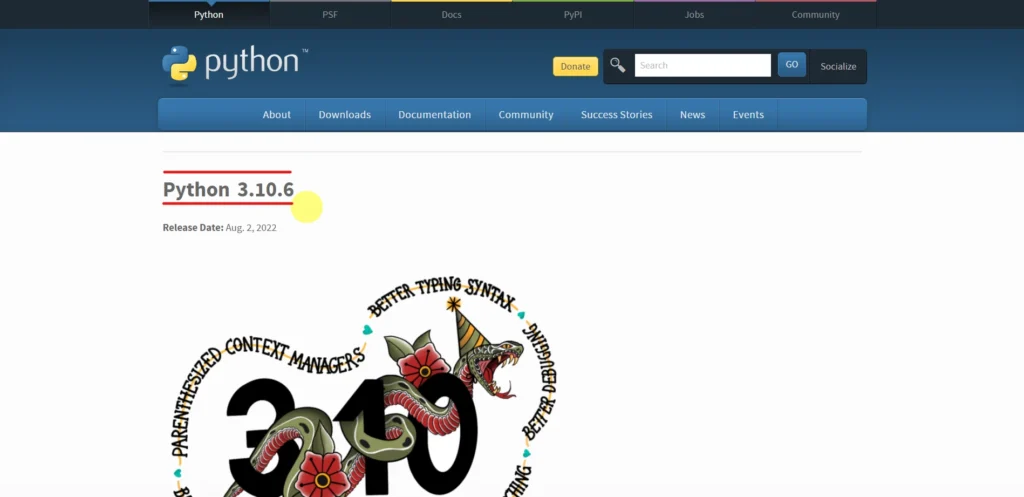 Python 3.10.6 Page